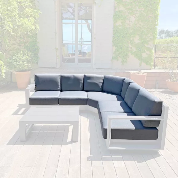 Ersatzpolsterbez�ge f�r Eck- Lounge-Set 5-teilig Elba Anthrazitgrau