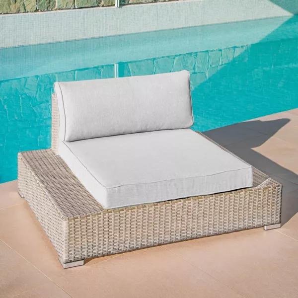 Sill�n de jard�n de resina trenzada Palma Gris