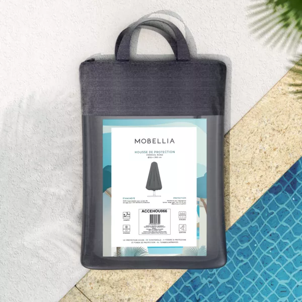 Waterdichte beschermhoes voor ronde parasol (D50 x H190 cm) Universeel Grijs