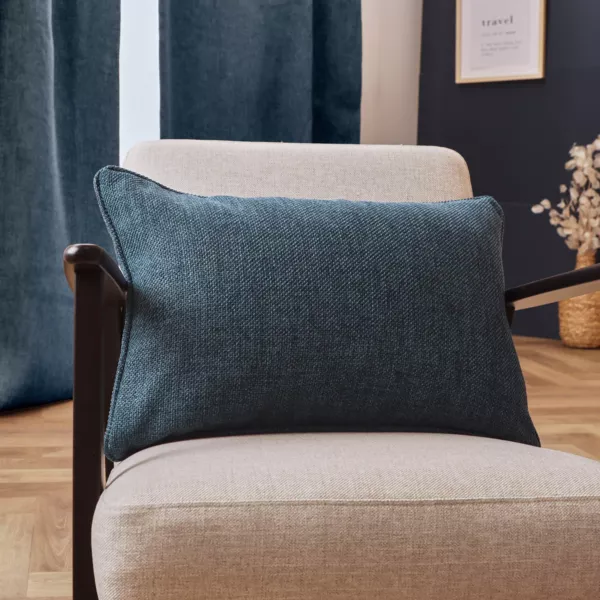 Coussin rectangulaire tiss� (40 x 60 cm) Alba Bleu