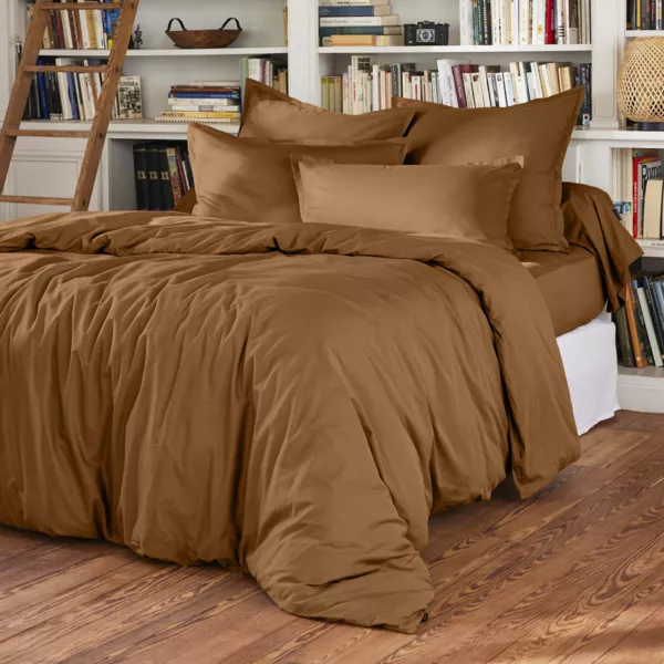 Bettbezug aus Baumwollperkal (200 x 200 cm) Cali Camel