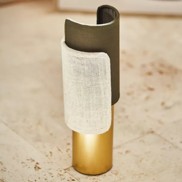 Lampe � poser en m�tal (H28 cm) Bourgeon Verte