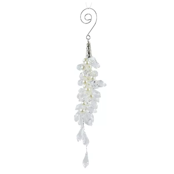 Adorno de Navidad colgante (H15 cm) Gotas de escarcha Transparente