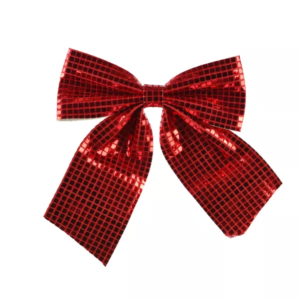 Gran lazo de Navidad (H34 cm) Disco Rojo