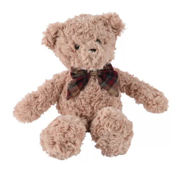Peluche douceur (H30 cm) Gaston et n�ud papillon � carreaux