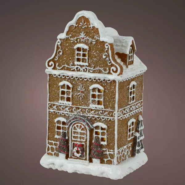 Maison de village � piles (H20 cm) Gourmandise pain d'�pice