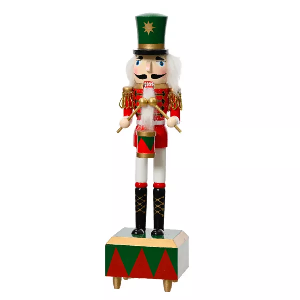 Soldado Cascanueces de madera musical (H30 cm) Gaby y su tambor Imperial
