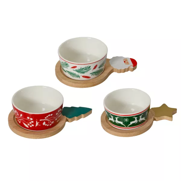 Set di 3 ciotole per tapas (D15 cm) Magia di Natale Multicolore