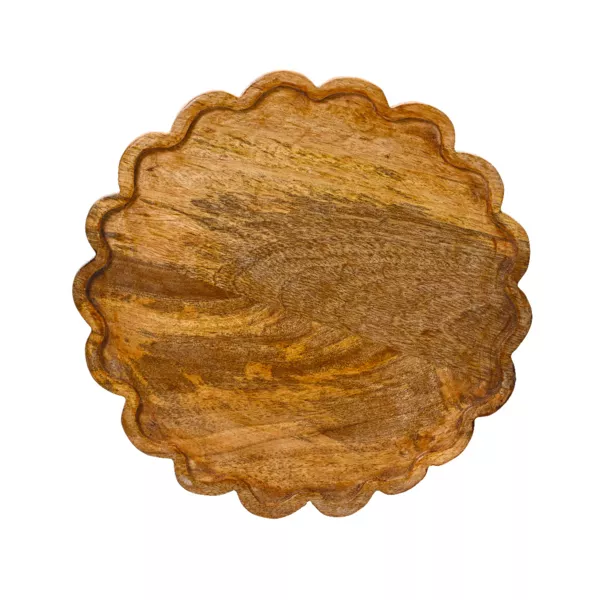 Mangoholz Platzteller (D30 cm) Landhausstil Naturfarben