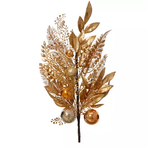 Rama de hoja (H75 cm) Majesty Oro cobrizo