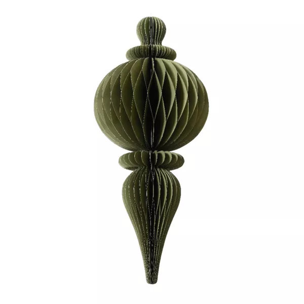 Grande Suspension de No�l en papier (H80 cm) fermeture Magn�tique Vert romarin