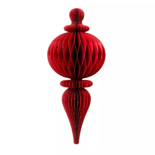 Adorno de Navidad colgante de papel (H80 cm) con cierre magn�tico Rojo