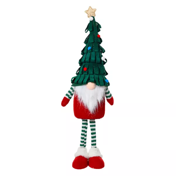 Lutin de No�l debout (H65 cm) Chapeau sapin Vert