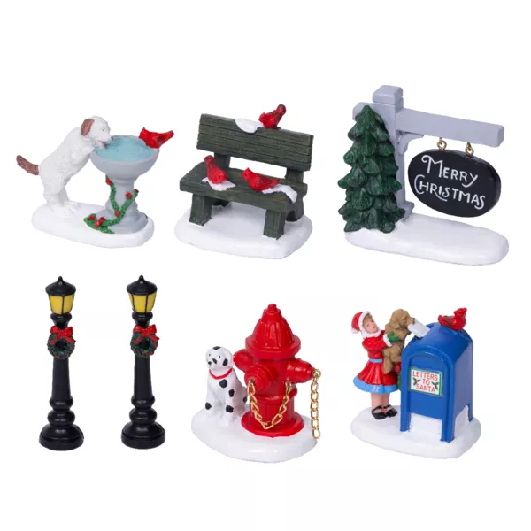 S�t med 7 figurer til landsby (H7,5 cm) Byanimation
