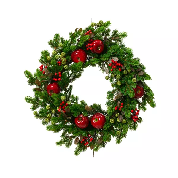 Julekrans (D60 cm) S�de �bler R�d