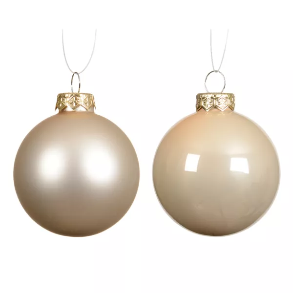 Sæt med 4 julekugler i glas (D100 mm) Boréal Perle
