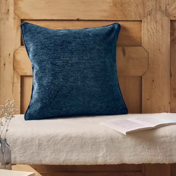 Coussin carr� tiss� (45 x 45 cm) Magnus Bleu nuit