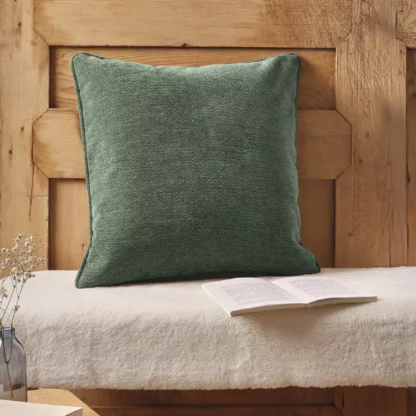 Firkantet pude i v�vet stof (45 x 45 cm) Magnus Rosmarin Gr�n