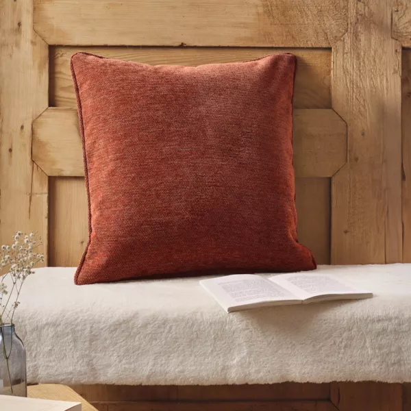 Coussin carr� tiss� (45 x 45 cm) Magnus Terracotta