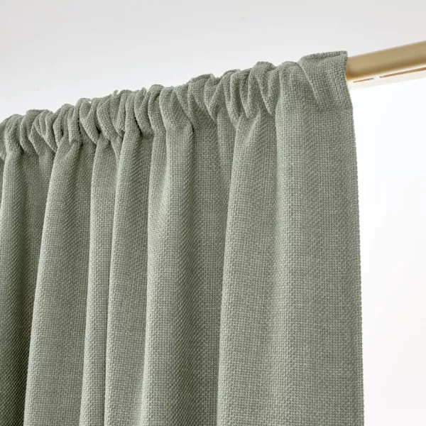 Halbverdunkelnder Thermovorhang mit Kr?uselband oder Stangendurchzug (180 x 260 cm) Alba Rosmaringr�n