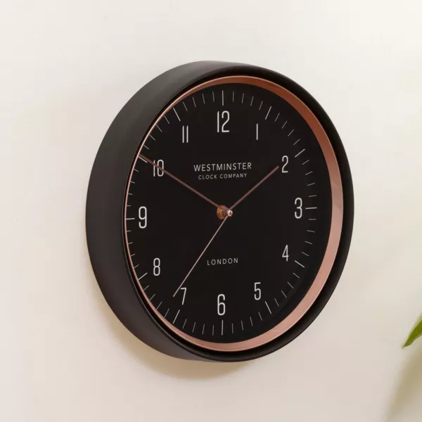 Reloj de pared en metal (29,3 cm) Sven Negro