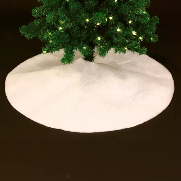 Tapis de sapin (D100 cm) Effet neige Blanc