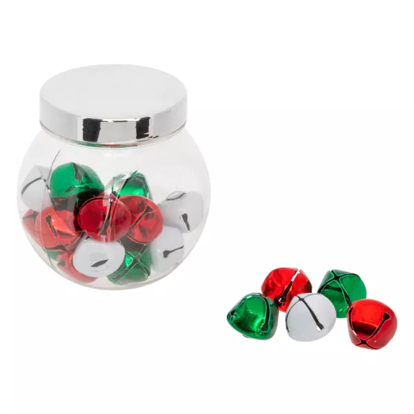 Lot de 24 grelots � parsemer en m�tal multicolore