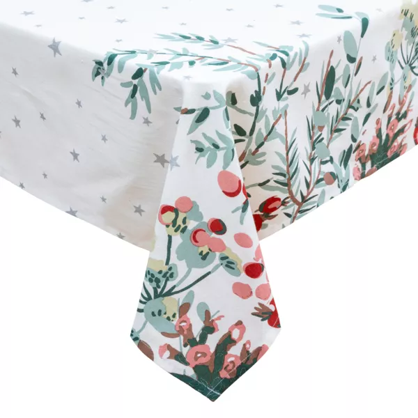 Rechteckige Weihnachtstischdecke (360 x 140 cm) Weihnachten Natur Wei�