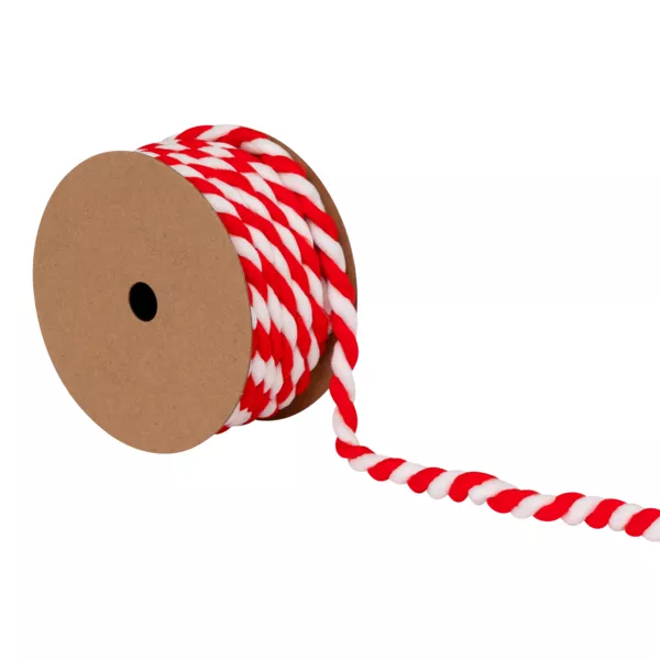 Ruban corde d�coratif (3 m) Sucre d'orge Rouge