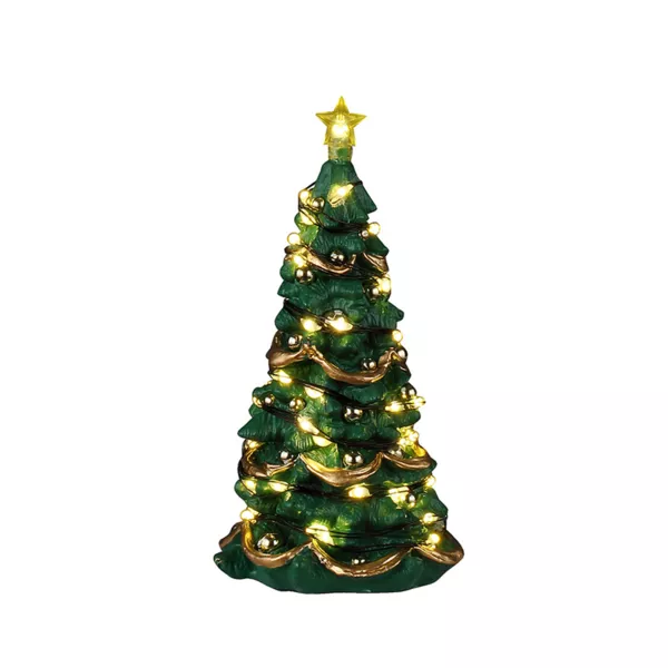 Lemax Beleuchtetes Zubeh�r (H12,5 cm) Fr�hlicher Weihnachtsbaum Warmwei�
