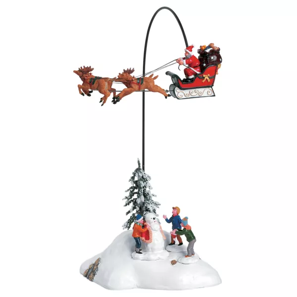 Animeret Lemax tilbeh�r (H32 cm) Julemanden kommer i aften