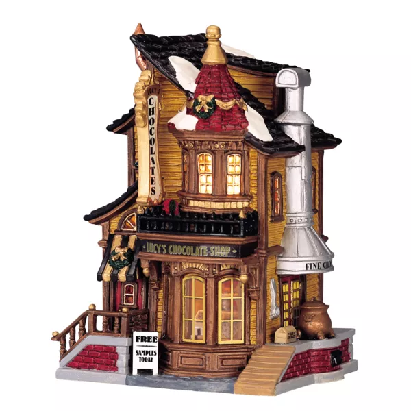 Villaggio di Natale Lemax luminoso Cioccolateria di Lucy