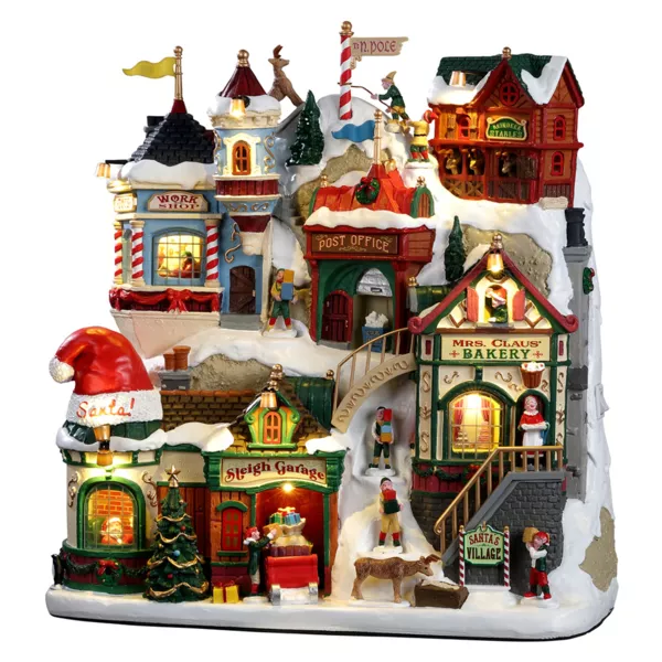 Villaggio di Natale Lemax luminoso Il villaggio di Babbo Natale