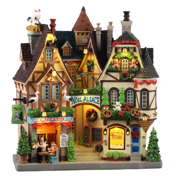 Lemax julelandsby med lys - Jul i Alsace