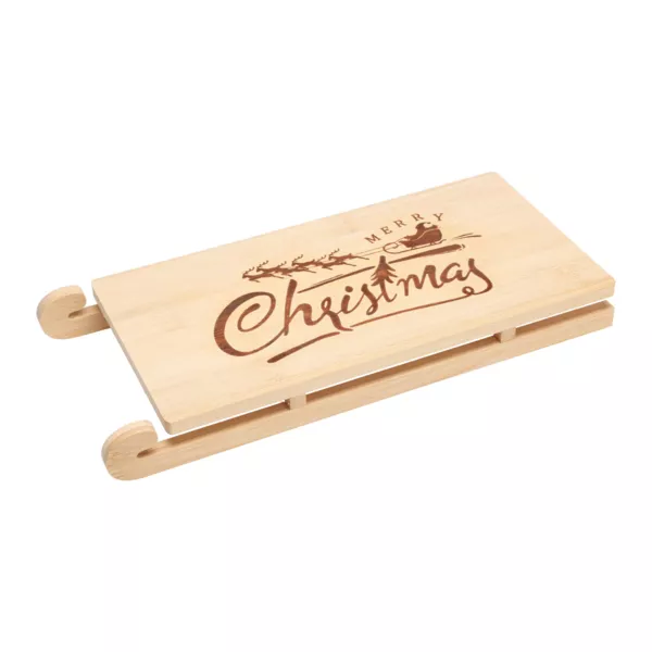 Serviertablett (32 x 14 cm) Schlitten Merry Christmas