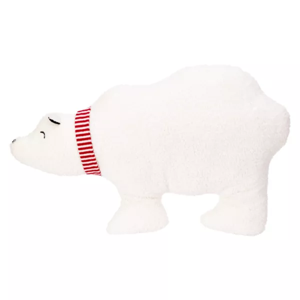 Kerstkussen boucl� (65 x 37 cm) IJsbeer Wit