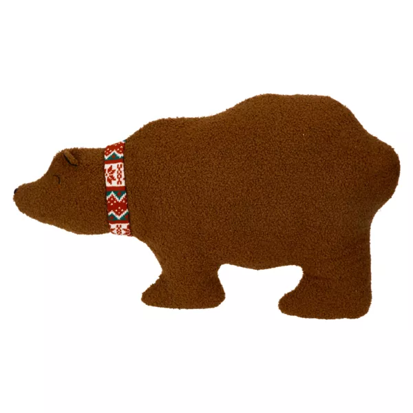 Cuscino di Natale boucl� (65 x 37 cm) Orso polare Marrone