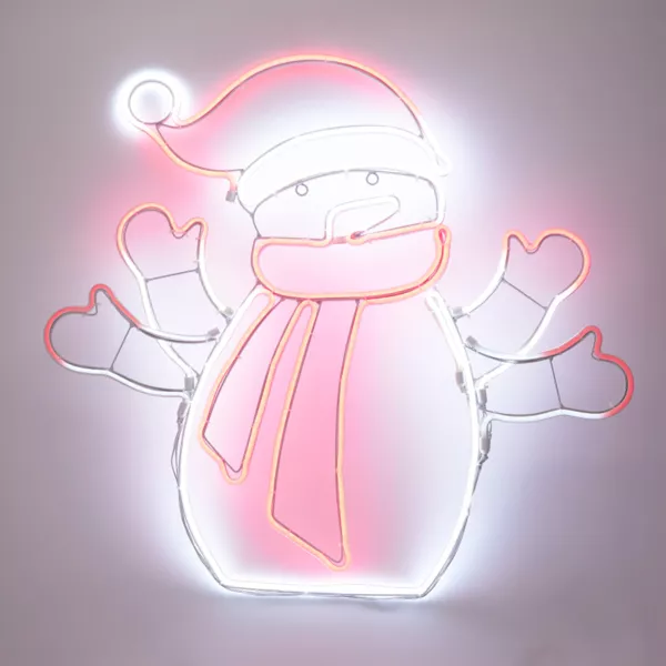 Mu�eco de nieve luminoso 588 LED (H61 cm) N�on Moov light Multicolor