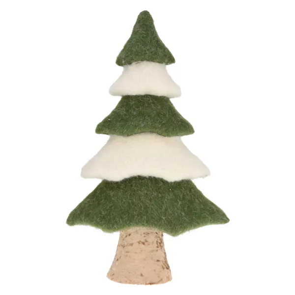 Albero di Natale in feltro (H50 cm) Mousselin Verde e bianco