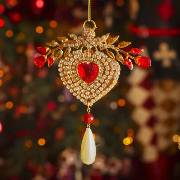 Weihnachtsanh�nger (H12 cm) Kostbares Juwel Rot