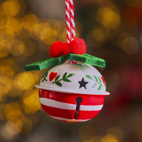 Lot de 6 clochettes en m�tal (D5 cm) Tradition Multicolore