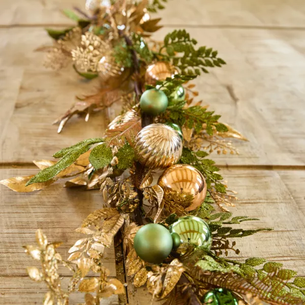 Decoratieve Slinger (150 cm) Majesty Groen en goud