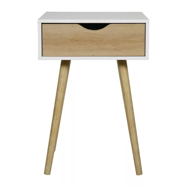 Nachttisch aus Holz (H50 cm) Modern Wei�