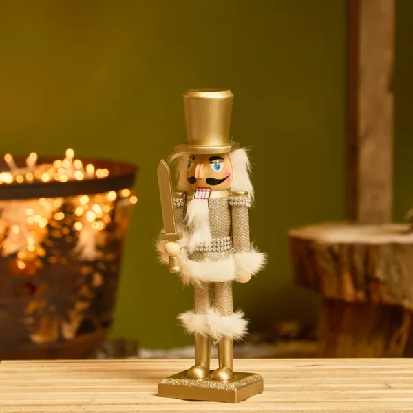 Holz-Nussknacker Soldat (H25 cm) Ritter Champagner