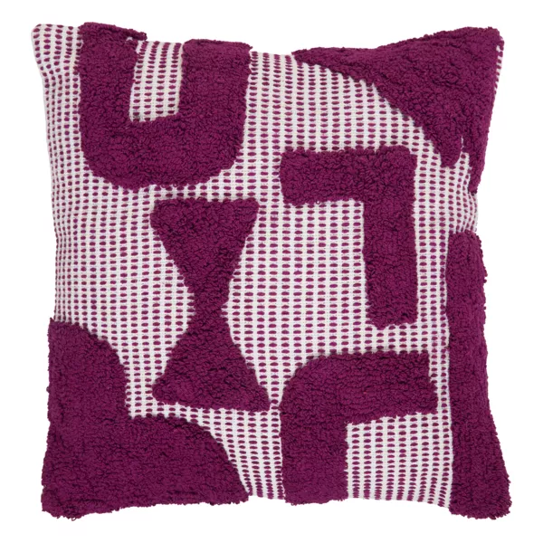 Coussin carr� coton (50 x 50 cm) Poppy Violet