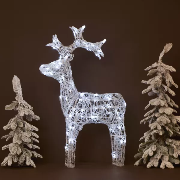 Reno luminoso flexible 80 LED (H89 cm) Skoll Blanco frío