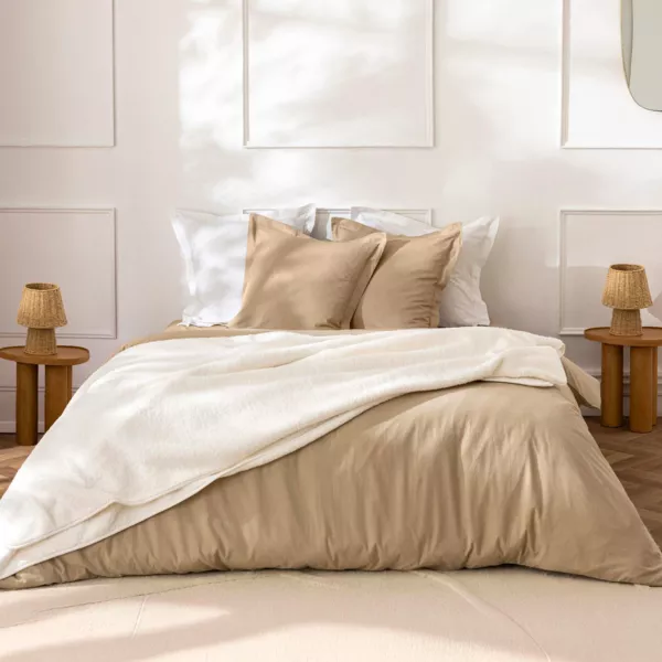 Sherpa-Effekt Tagesdecke (240 x 220 cm) Calinou Cremewei�