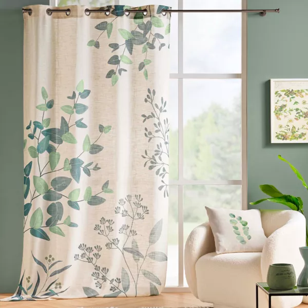 Rideau coton (140 x 260 cm) Botanica Vert