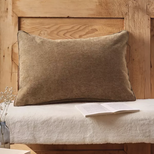 Coussin rectangulaire tiss� (40 x 60 cm) Magnus Camel