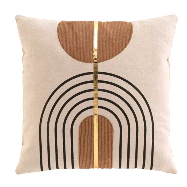 Coussin carr� coton (45 x 45 cm) Spyro Ecru